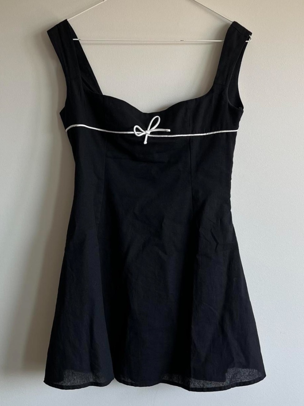 Peppermayo Black Mini Dress with White Trim